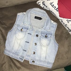 Barely Used Denim Lace Vest!